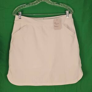 NWT Peter Millar Womens White Alice Petal Hem Golf Skort Medium